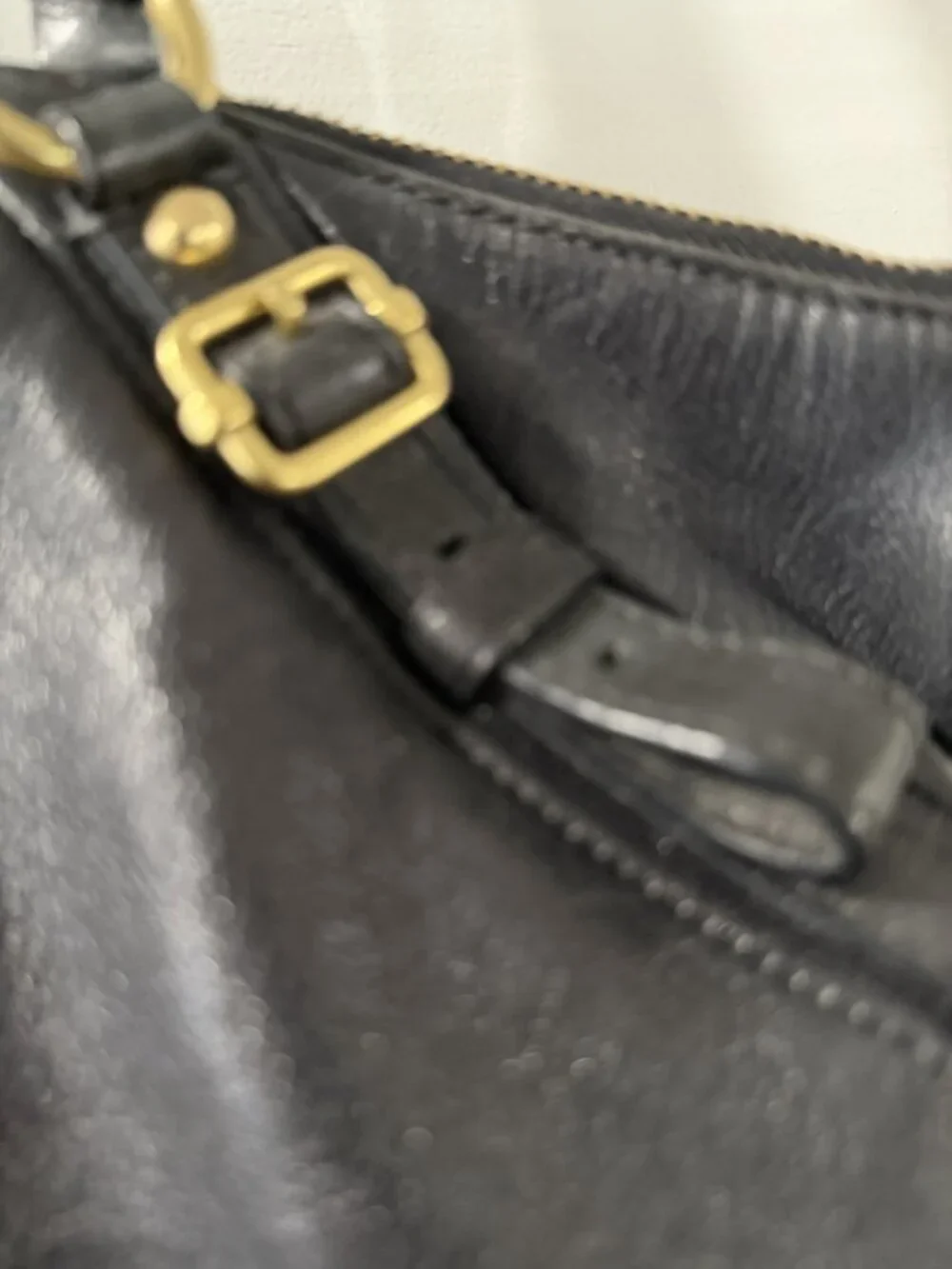COACH BLACK LEATHER SOPHIA SATCHEL - Picture 6 of 11